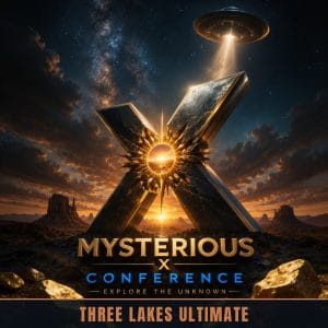 Mysterious X Conference 2026 poster — Three Lakes Ultimate expedition package